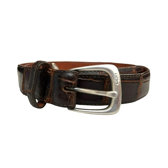 Ralph Lauren Purple Label Genuine Alligator Belt Sterling Buckle Retail 1700